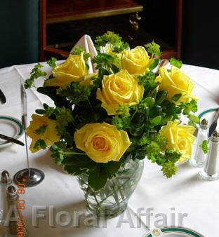 RF0769-Classic Garden, Yellow and Green Centerpiece