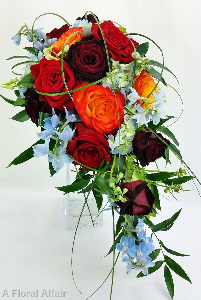 BB1107A-Modern Cascading Bridal Bouquet