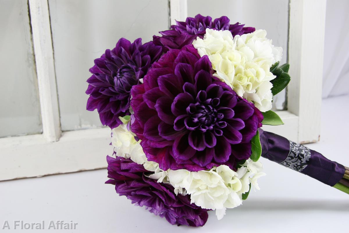 BB0809-Dahlia and Hydrangea Bouquet