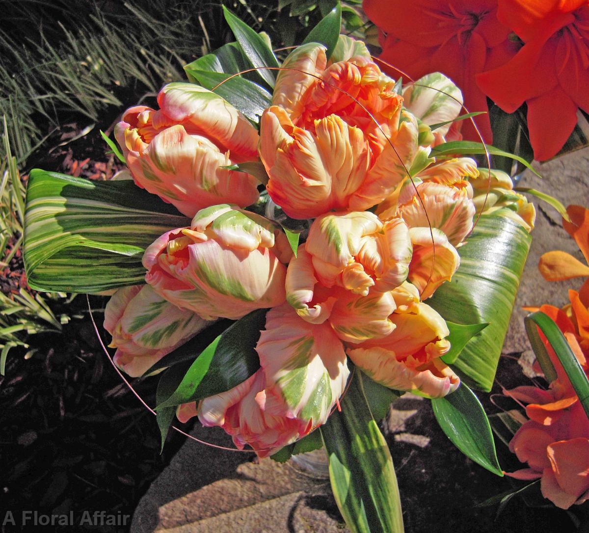 BB0313-Orange Tulip Bouquet