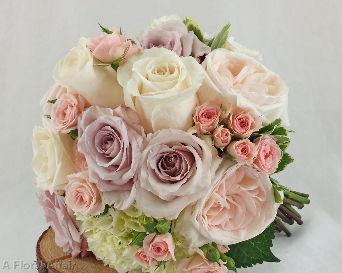 BB1302-Brides Bouquet with White Ohara and Blush Roses