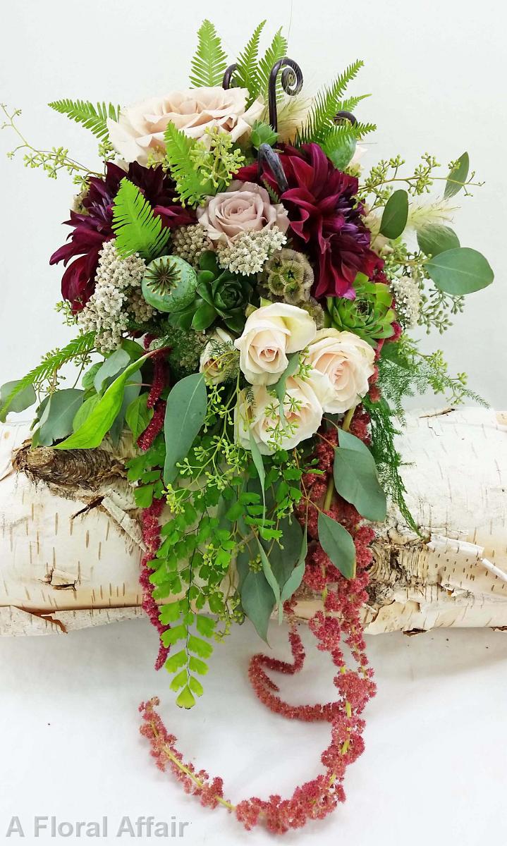 BB1240-Marsala and Blush Wedding Bouquet