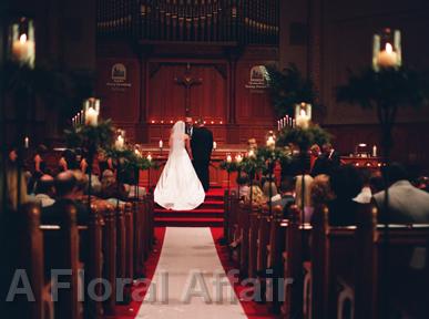 AM0090-First Baptist Church, Portland, OR. Aisle Candelabra Floral