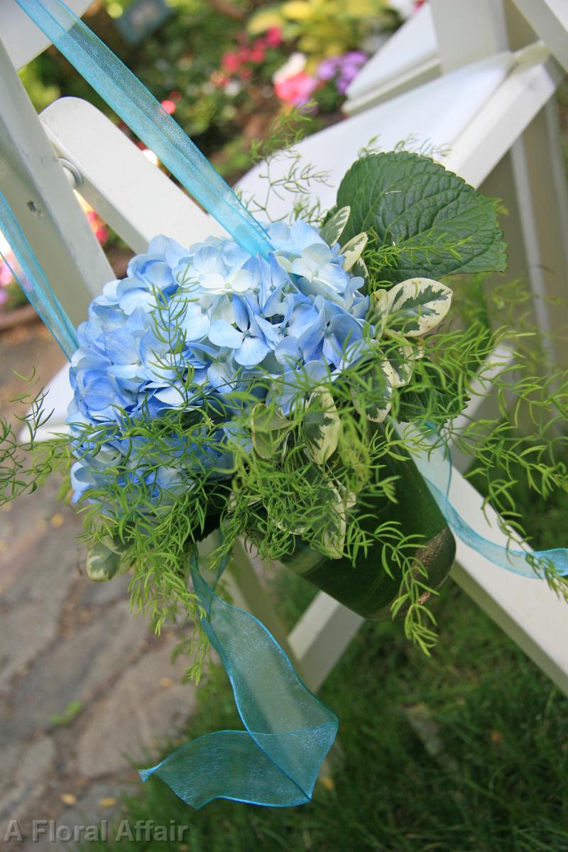 AM0523-Blue Hydrangea Aisle Marker