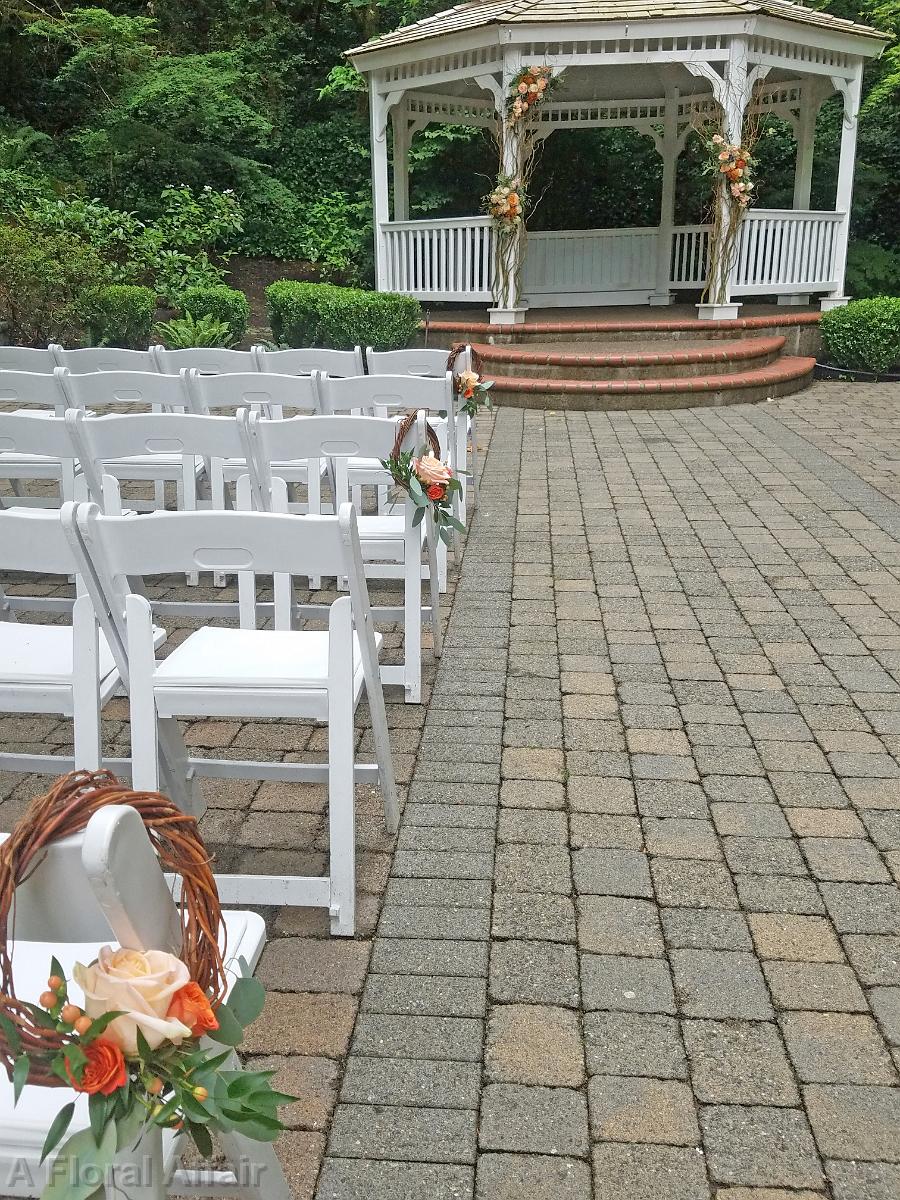 CF09240-Curley Willow and Floral Gazebo Decor