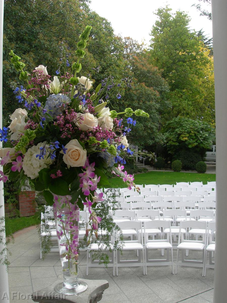 CF0288-Lavender and Blue Garden Wedding Ceremony FlowersJPG