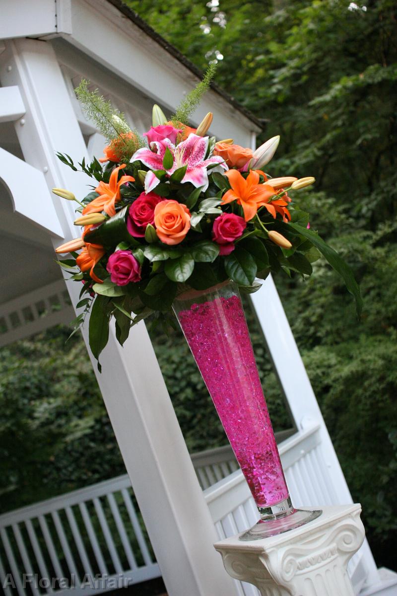 CF0466-Stargazer Lily and Rose Wedding Flowers