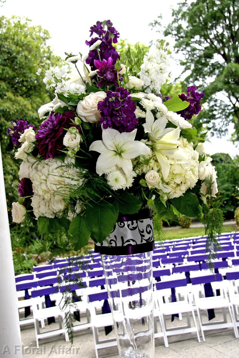 CF0644-Damask Plum and White Wedding  Flowers