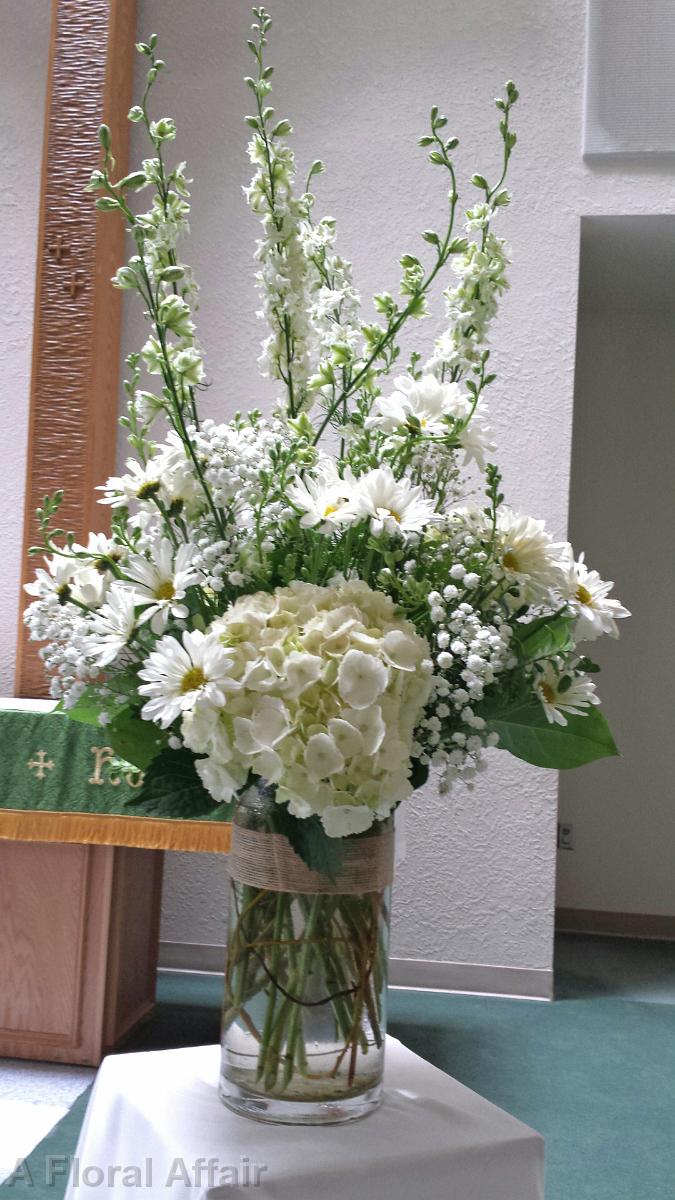 CF0724-White Daisies Wedding Ceremony Decoration