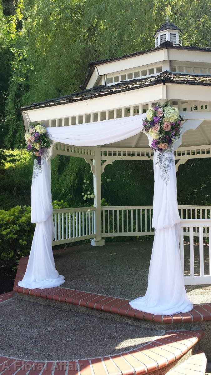 CF0667-Romantic Lavender Gazebo Draping and Floral