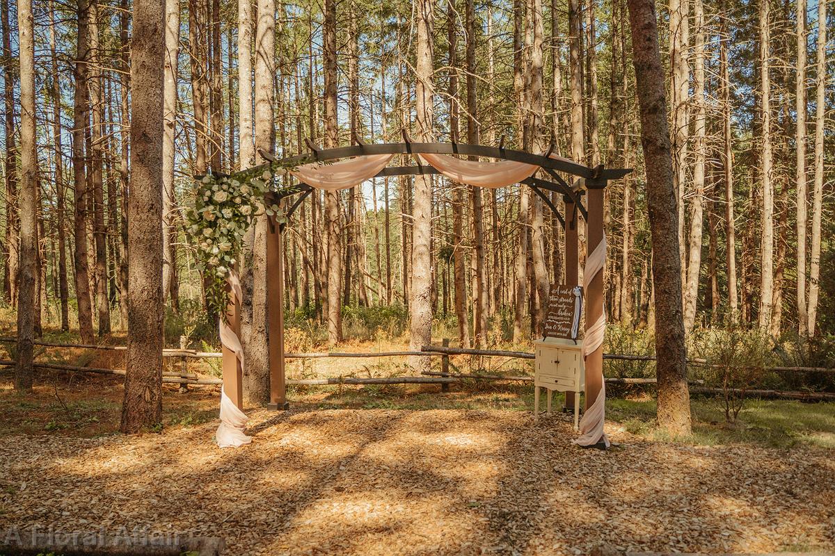 CF9363- Large Wedding Arbor Flowers at Red Barn Villa