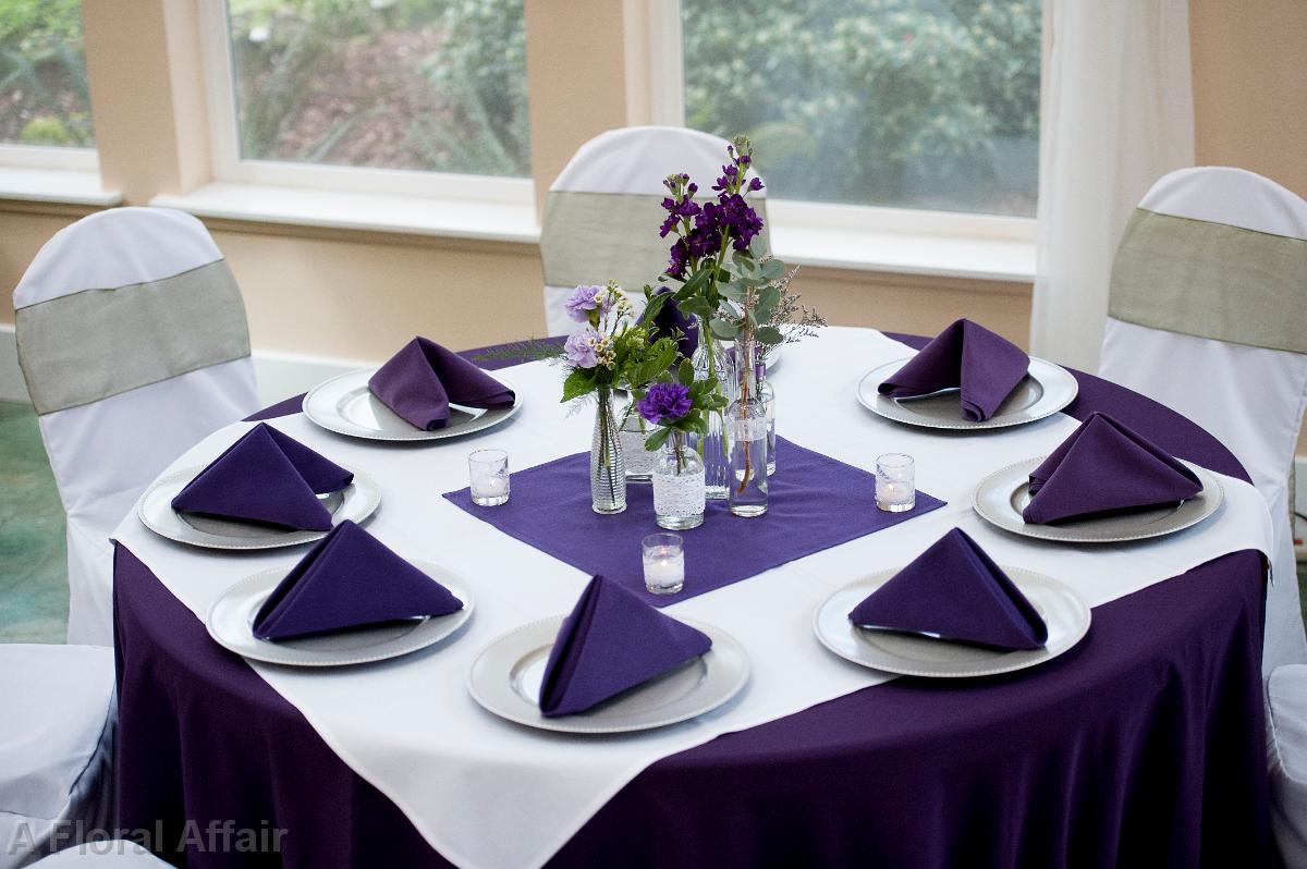 RF1126-Lavender and Purple Vintage Chic Low Centerpiece