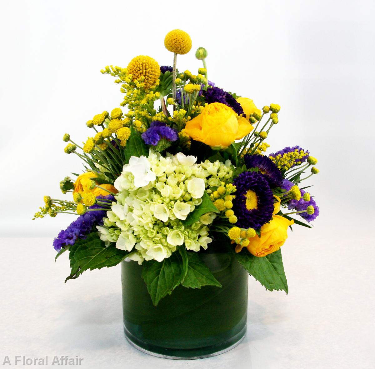 ED0117-Low Yellow and Purple Arrangement