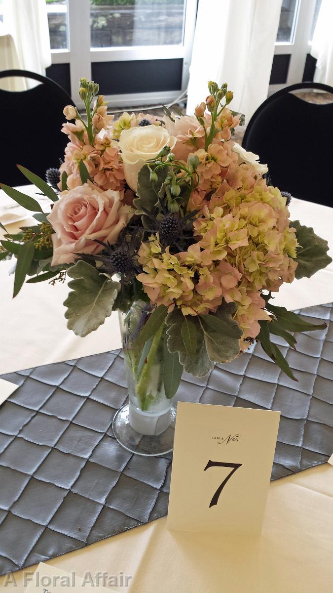 RF1131-Blush Pink Romantic Garden Centerpiece