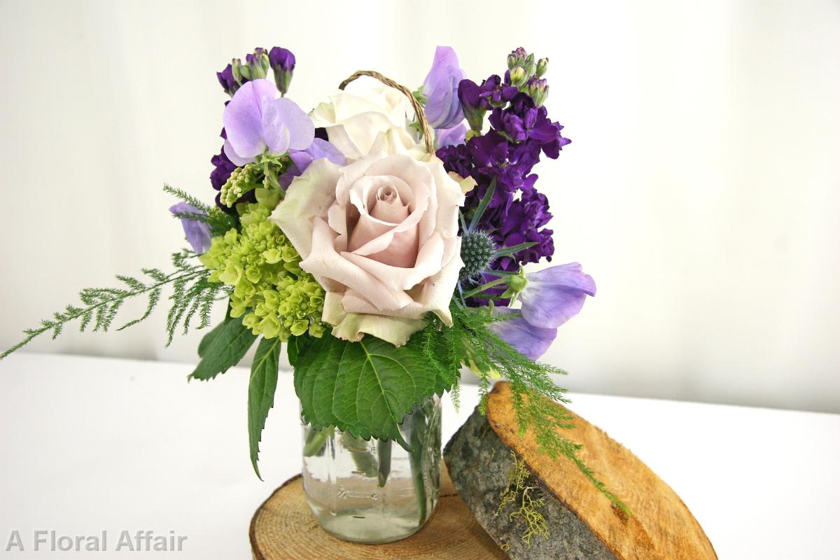 RF0558-Purple and Green Woodland Centerpiece