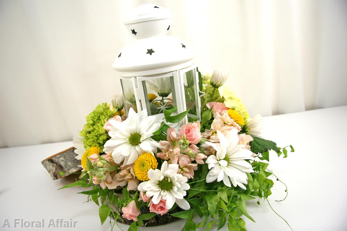 RF0578-White Ikea  Lantern Centerpiece