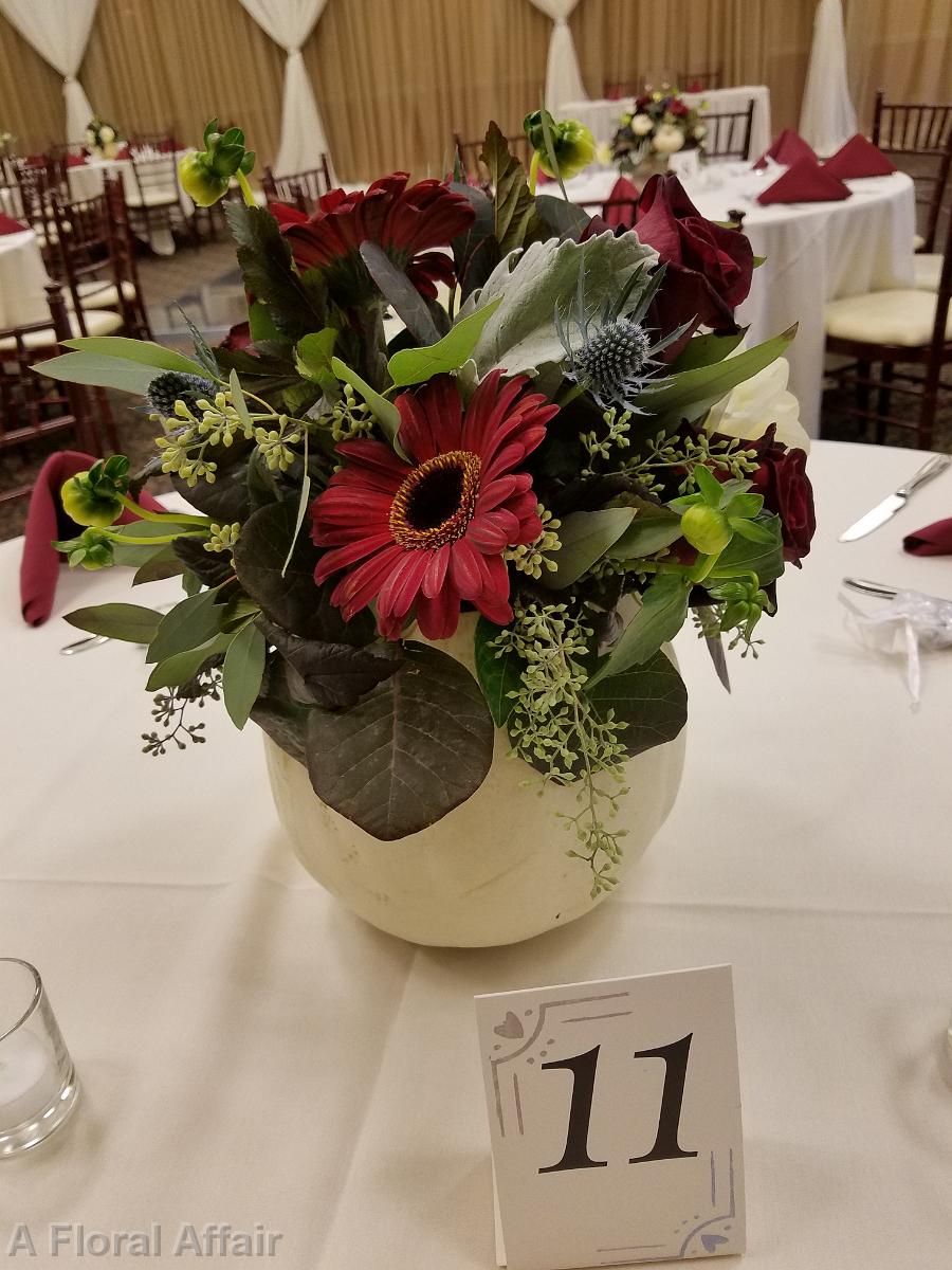 RF1426-White Pumpkin Centerpiece