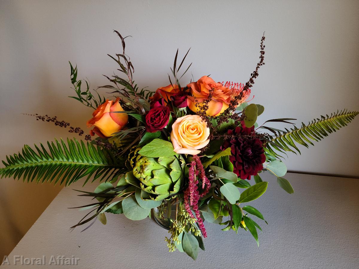 RF1515-Warm Fall Centerpiece with Artichoke