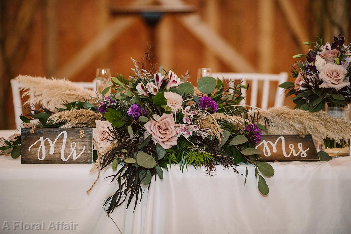 RF1481-Rustic Head Table Centerpiece