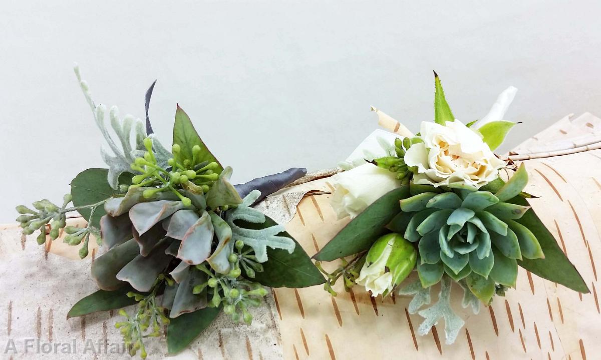 BF0748-Succulent Boutonniere