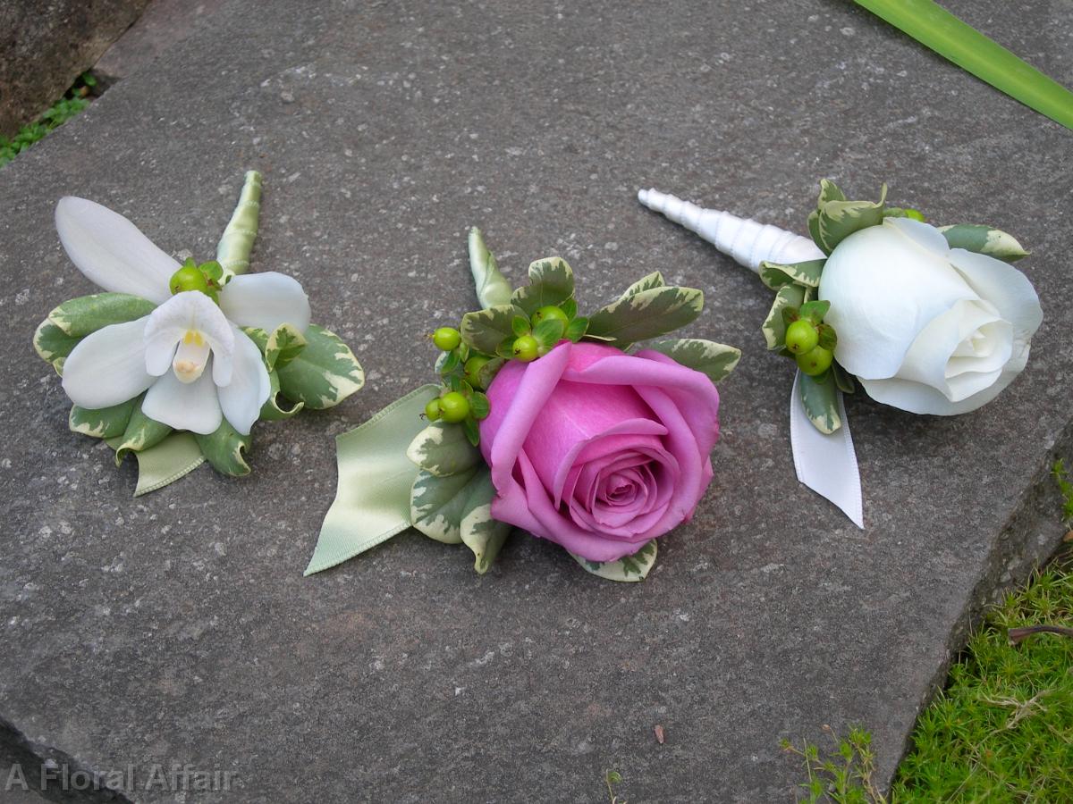 BF0347-Mini Cymbidium and Rose Corsages