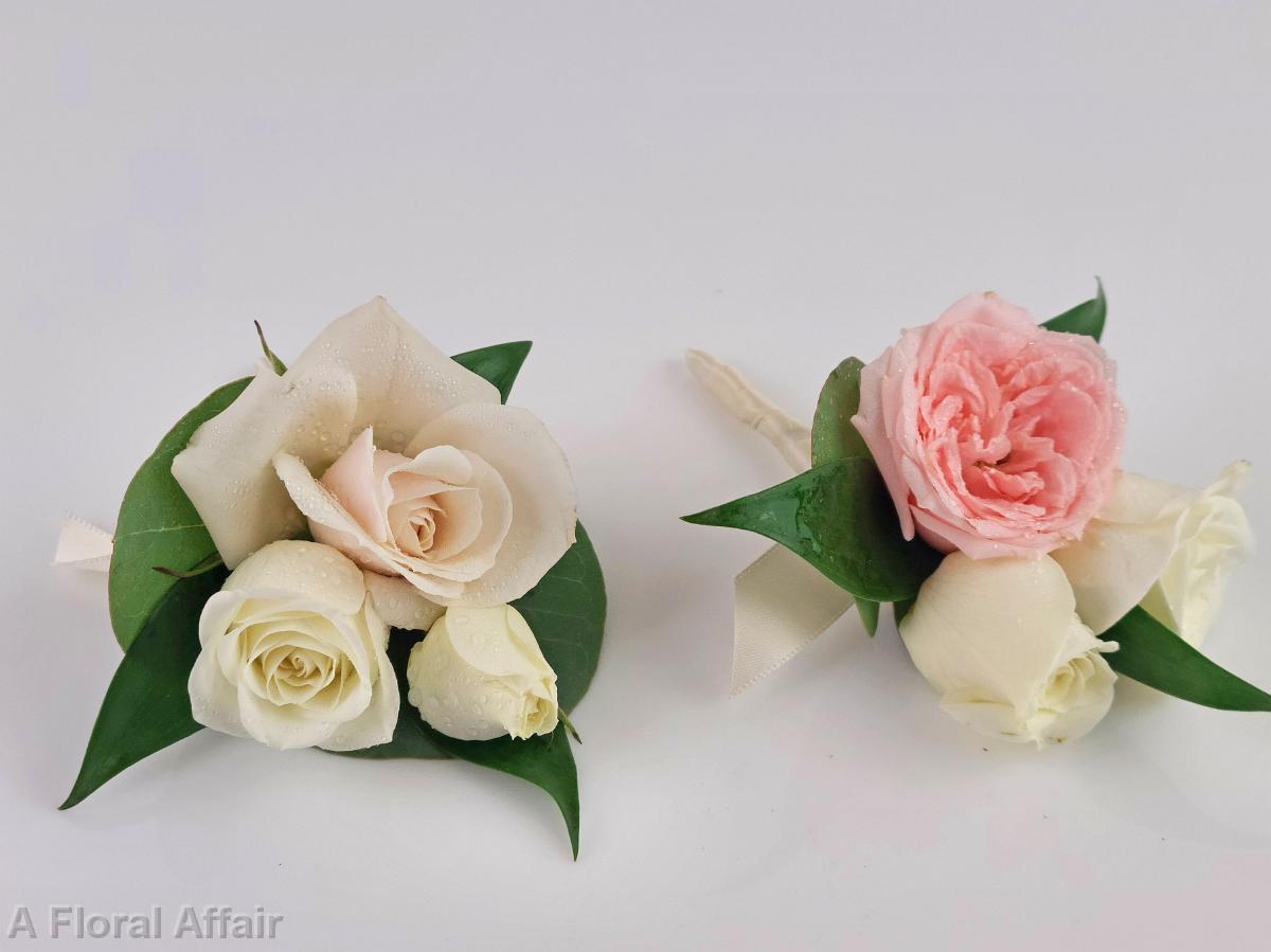 BF0795-Blush and White Boutonnieres